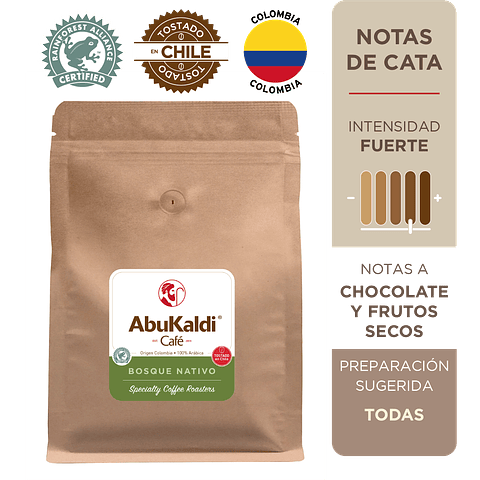 Café Bosque Nativo, Molido 1 kg.