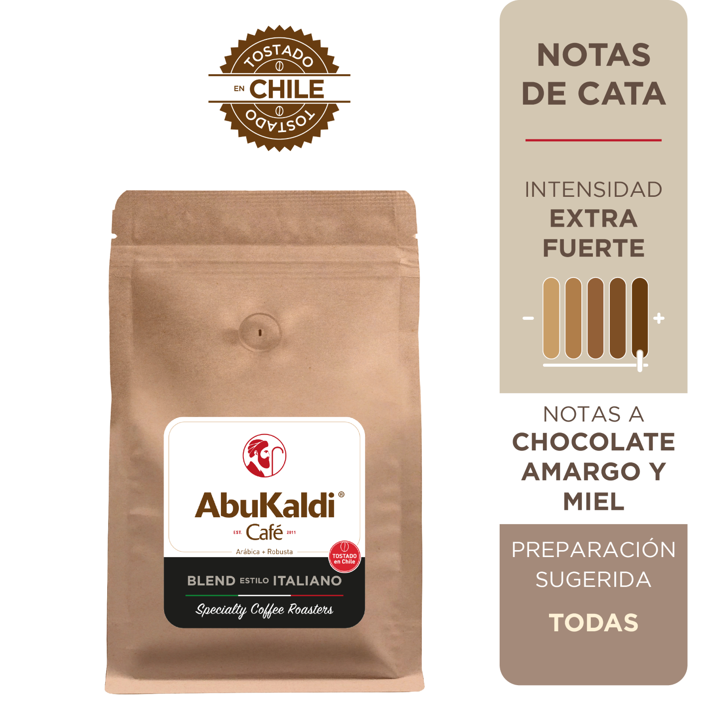 Café Blend Italiano, molido 500g.