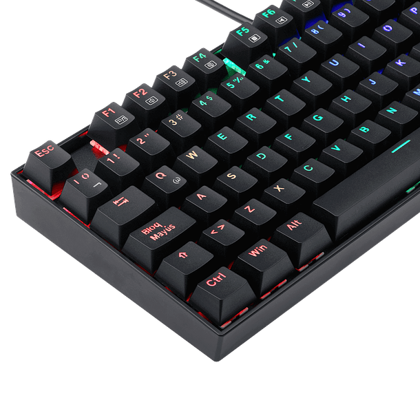 Teclado Gamer Redragon Kumara K552 Con Luces RGB En Español Red Switch 4