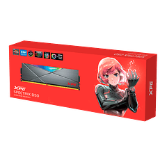 Memoria Ram DDR4 Xpg Xpectrix D50 16gb 3200Mhz Rgb Tungsten Grey