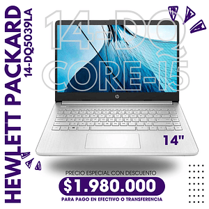 Computador Portátil Hp 14-DQ5039LA Core i5 12Th Generación
