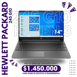 Portátil Hp 245 G10 Ryzen 3