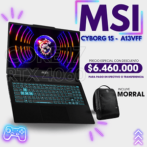 MSI Cyborg 15 A13VFF Core i7 13Th Gen + RTX4060