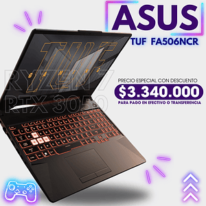 Portátil Asus Tuf  FA506NCR Ryzen 7 + RTX3050