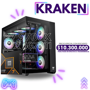 Torre Kraken Ryzen 7 9700x + RTX 5070TI