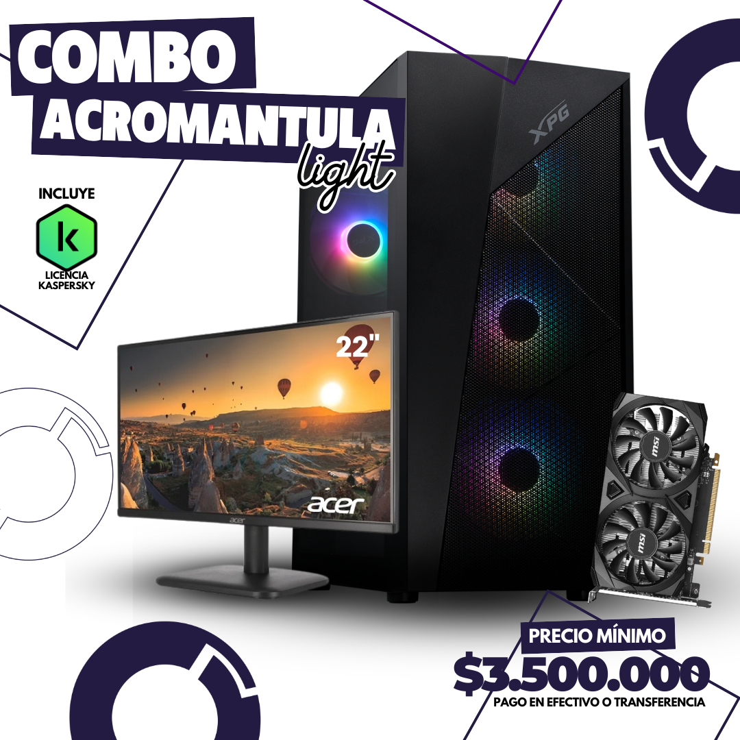 Combo Acromantula Light - Ryzen 5 5600XT + RTX 3050 1
