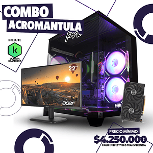Combo Acromantula Pro - Ryzen 7 5700x + RADEON 9060XT DUAL