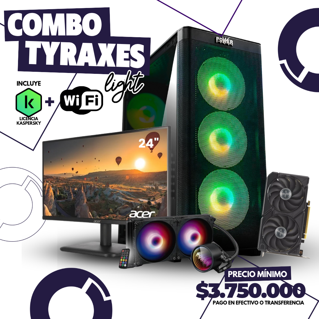 Combo Tyraxes Light Ryzen 5 5500X3D + RTX 3050 1