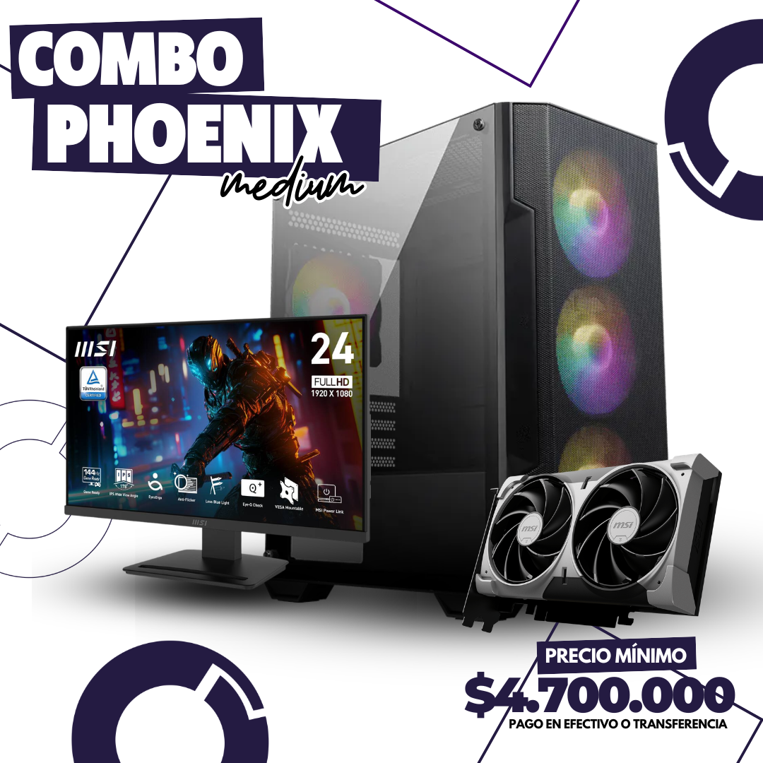 Combo Phoenix Medium Ryzen 7 8700F + Rtx 5050 - Wifi 1