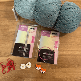 Algibeira de Natal - Tricot (Azul)