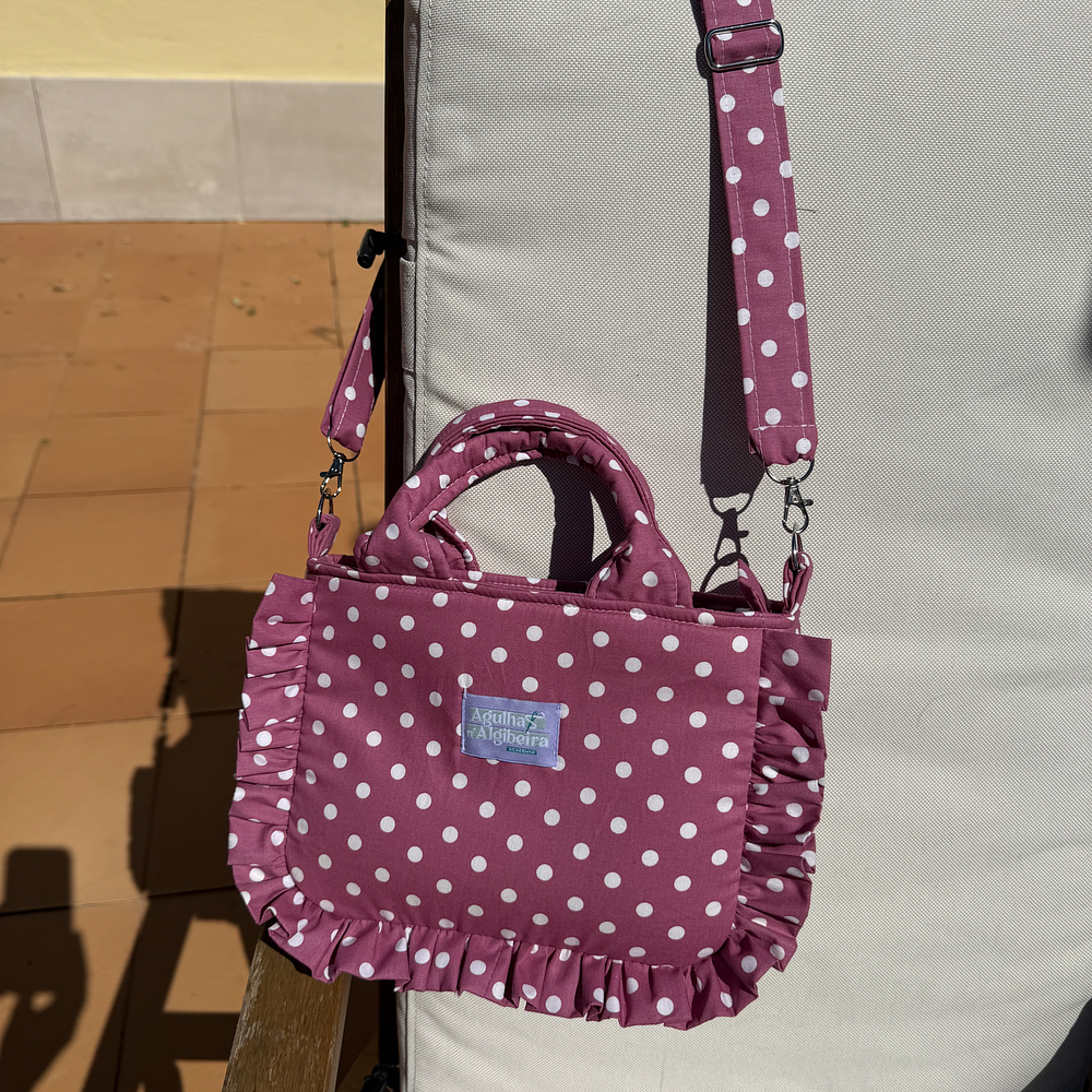 Só porque Sim - Dots (mala pequena com folhos)