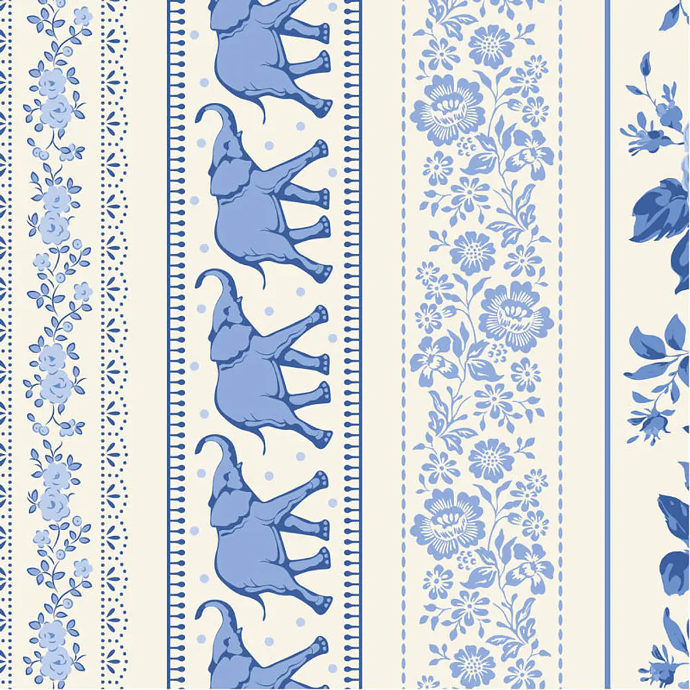 Tecido Something Blue Borders Blue