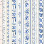 Tecido Something Blue Borders Blue