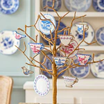 Tecido Something Blue Labels & Ornaments Blue