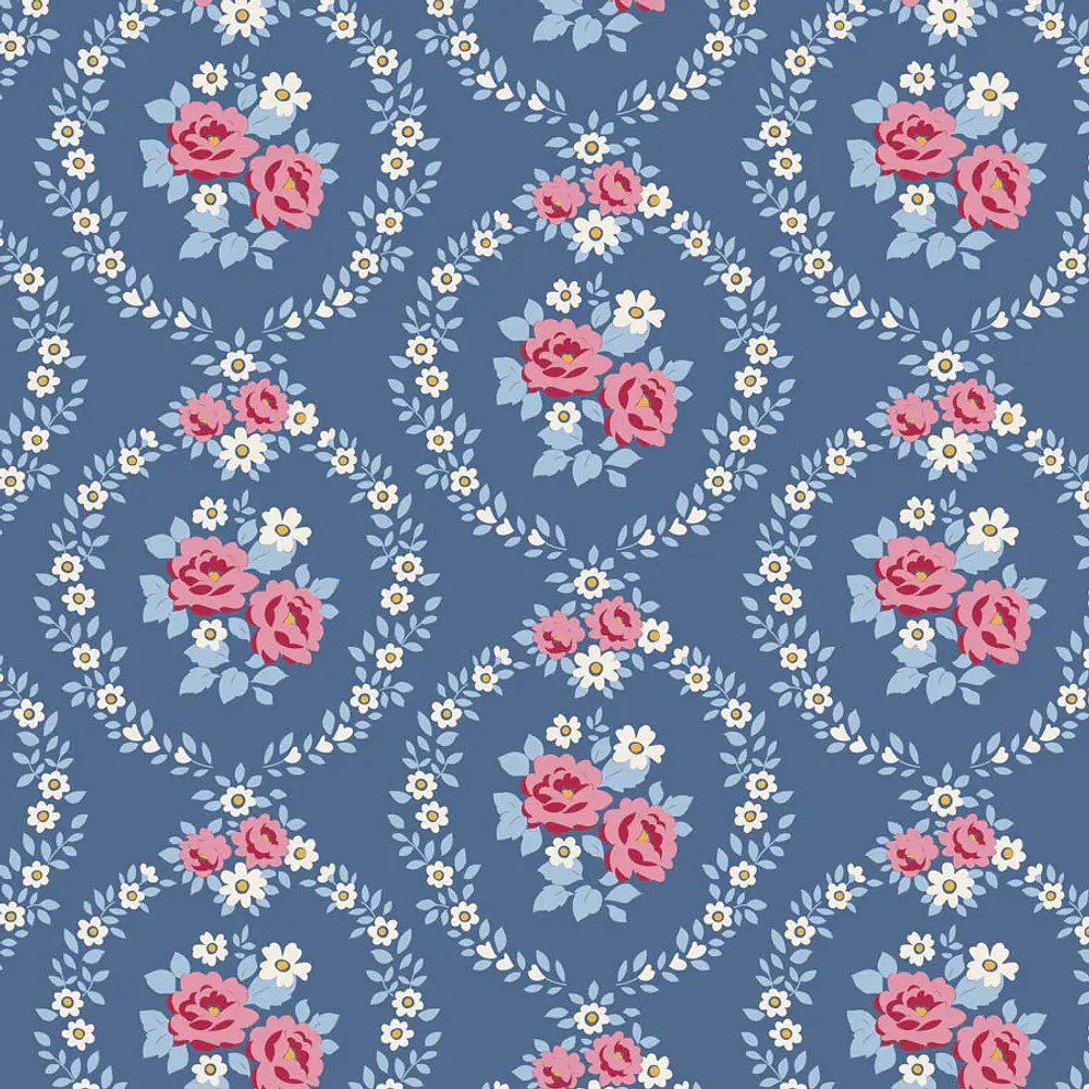 Tecido Village Life Mable Blue