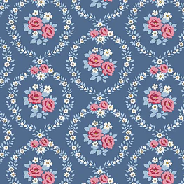 Tecido Village Life Mable Blue