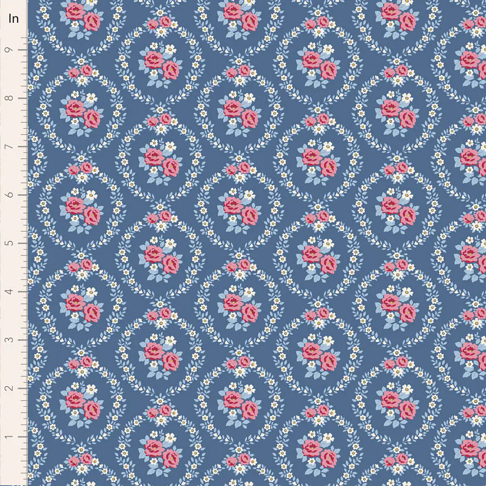 Tecido Village Life Mable Blue