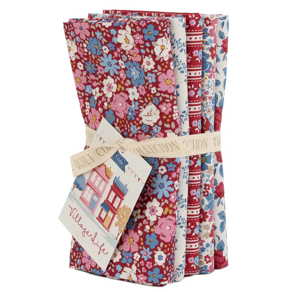 Bundle Tilda Village Life Burgundy