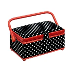 Caixa de Costura Polka Dots Preto/Branco Prym