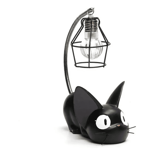 Lámpara De Gato Negro Con Luz Led Resina Y Metal Nuevo Xl