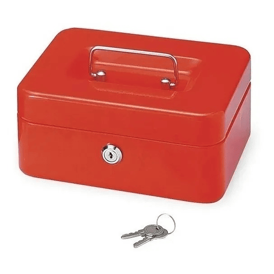 Mini Caja Fuerte Metálica Con Llave Para Dinero 12,5x9,5 Cm