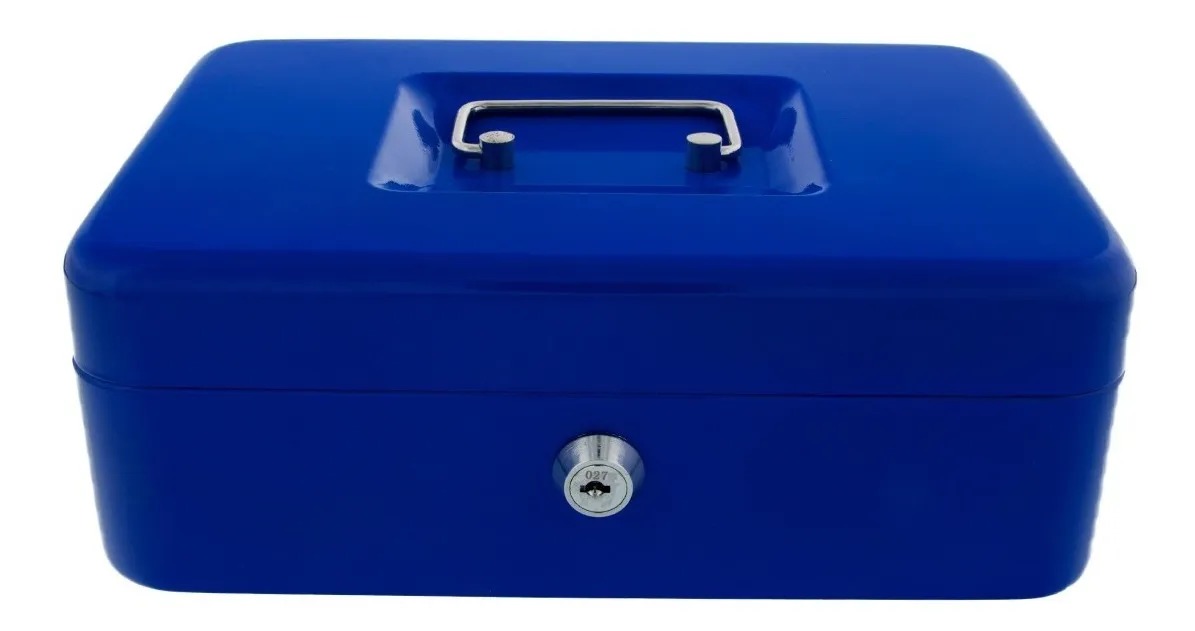 Caja Fuerte Metálica Mini Con Llave Para Dinero 12,5x9,5 Cm