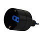 Adaptador Schuko Negro Certificado 10A 250V 1500W - Miniatura 3