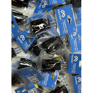 Adaptador Schuko Negro Certificado 10A 250V 1500W 2