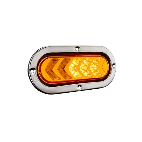 Foco Lateral Ovalado Direccional Ámbar 12v/24v, COD.1019FA