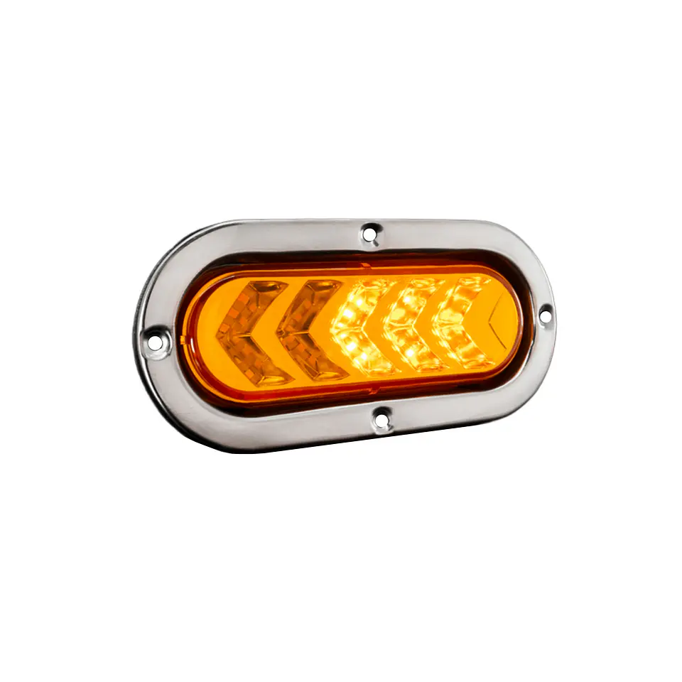 Foco Lateral Ovalado Direccional Ámbar 12v/24v, COD.1019FA 2