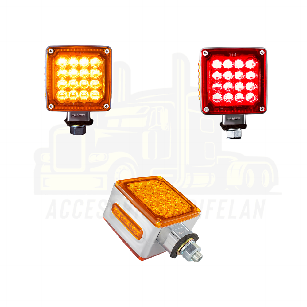 Foco Cuadrado Semaforo Led Pequeño 12v/24v, COD.2022A