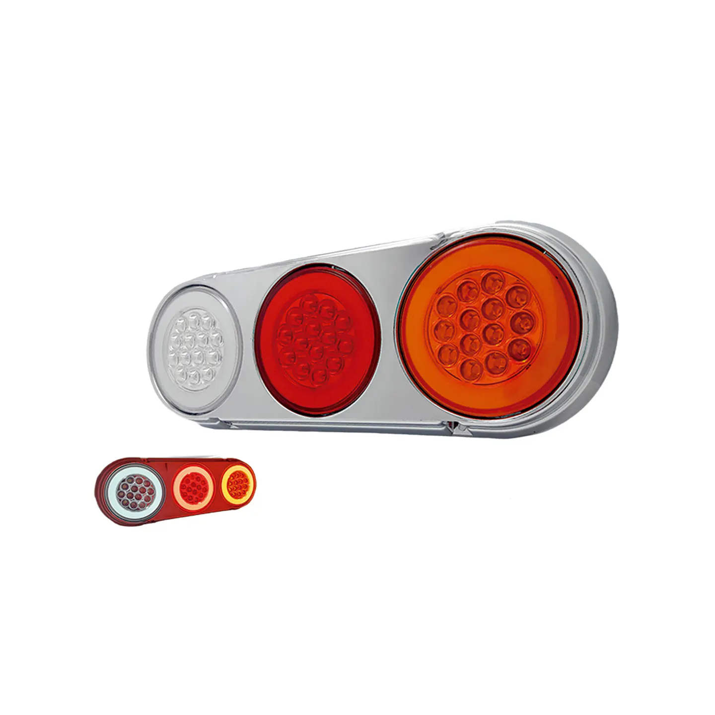 Jgo De Focos Traseros Redondos 12v/24v, COD.2030ST 1