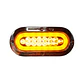 Foco Lateral Ovalado Ámbar Halo Aro En Inox Led 12v/24v, COD.1043HA - Miniatura 3