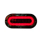 Foco Lateral Ovalado Rojo Halo Aro En Inox Led 12v/24v, COD.1043H - Miniatura 2