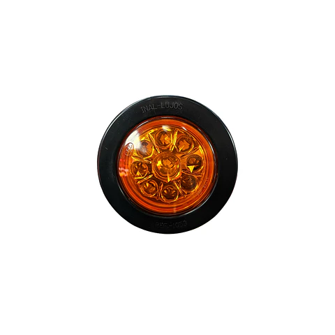 Foco Lateral Led 2,5 Pulg Ámbar Borde En Goma 12v/24v, COD.1023EA