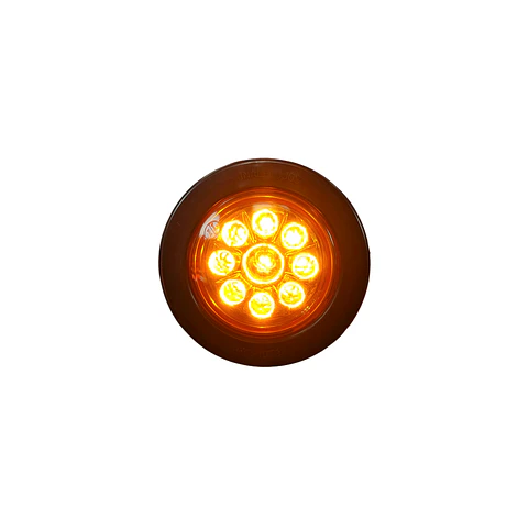 Foco Lateral Led 2,5 Pulg Ámbar Borde En Goma 12v/24v, COD.1023EA