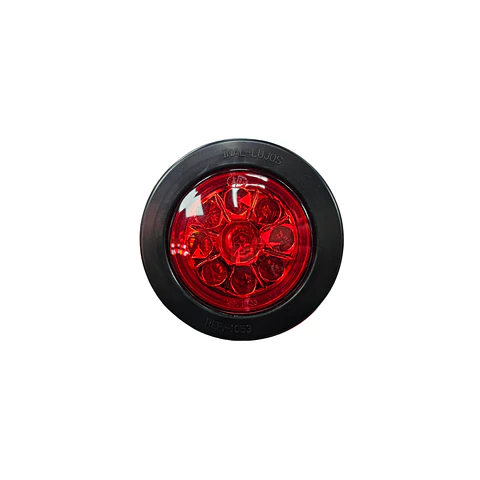 Foco Lateral Led 2,5 Pulg Rojo Borde En Goma 12v/24v, COD.1023ER