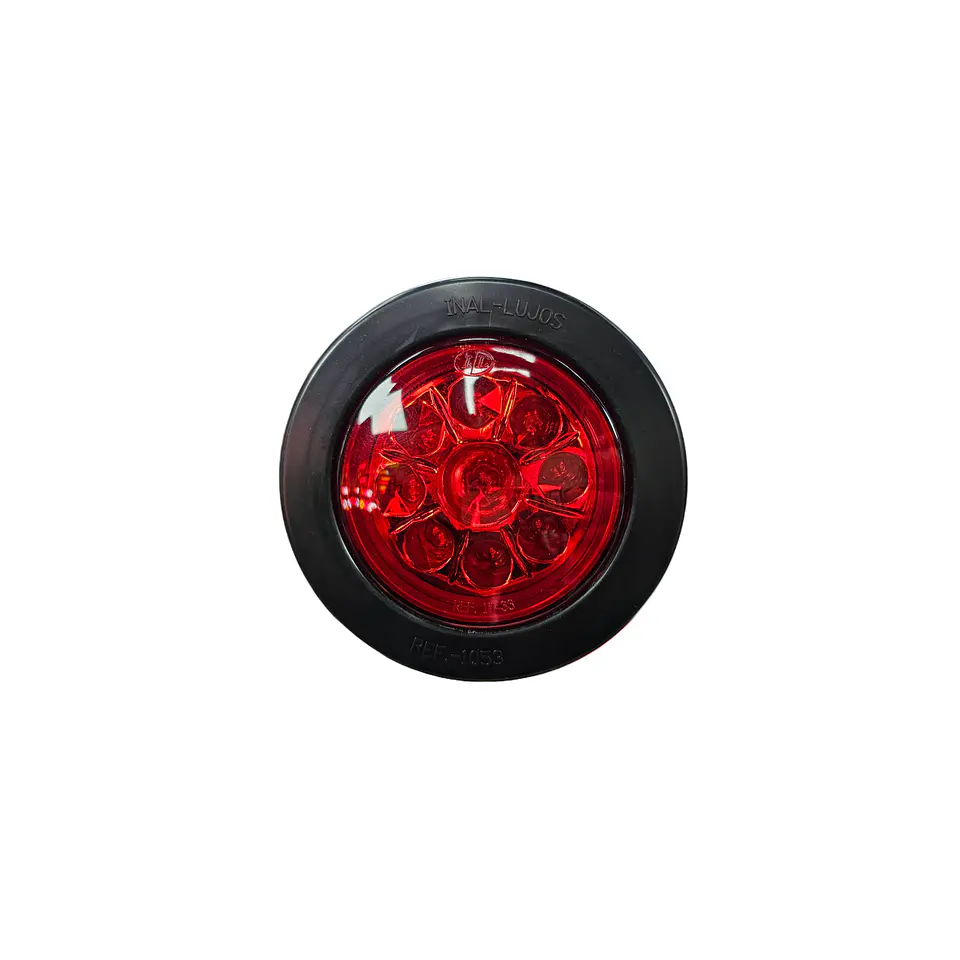 Foco Lateral Led 2,5 Pulg Rojo Borde En Goma 12v/24v, COD.1023ER 1