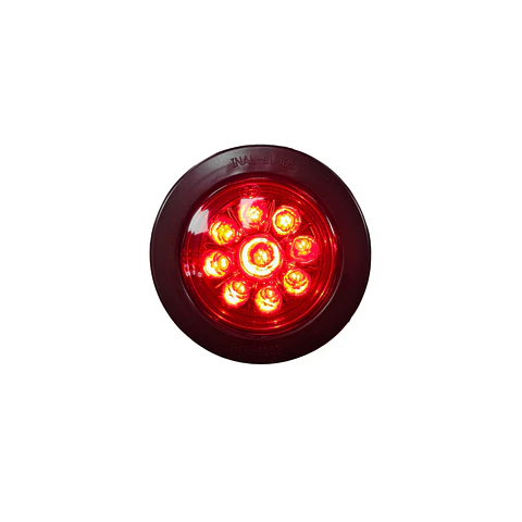 Foco Lateral Led 2,5 Pulg Rojo Borde En Goma 12v/24v, COD.1023ER