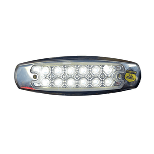 Foco Lateral 12 Led Blanco Borde En Acero Inoxidable 12v/24v, COD.2023AB