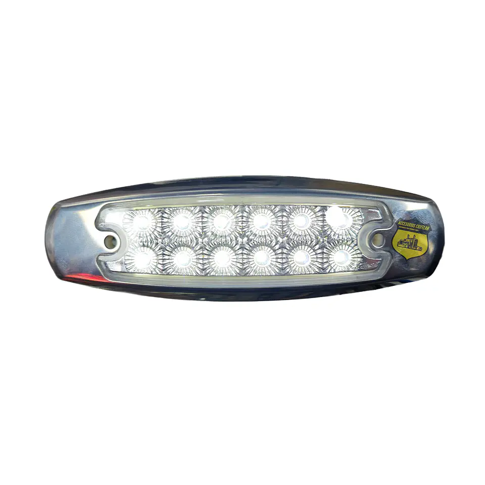 Foco Lateral 12 Led Blanco Borde En Acero Inoxidable 12v/24v, COD.2023AB 2