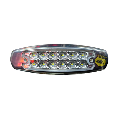 Foco Lateral 12 Led Blanco Borde En Acero Inoxidable 12v/24v, COD.2023AB