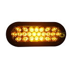 Foco Lateral Ovalado Ámbar Led Borde En Goma 12v/24v, COD.2017EA