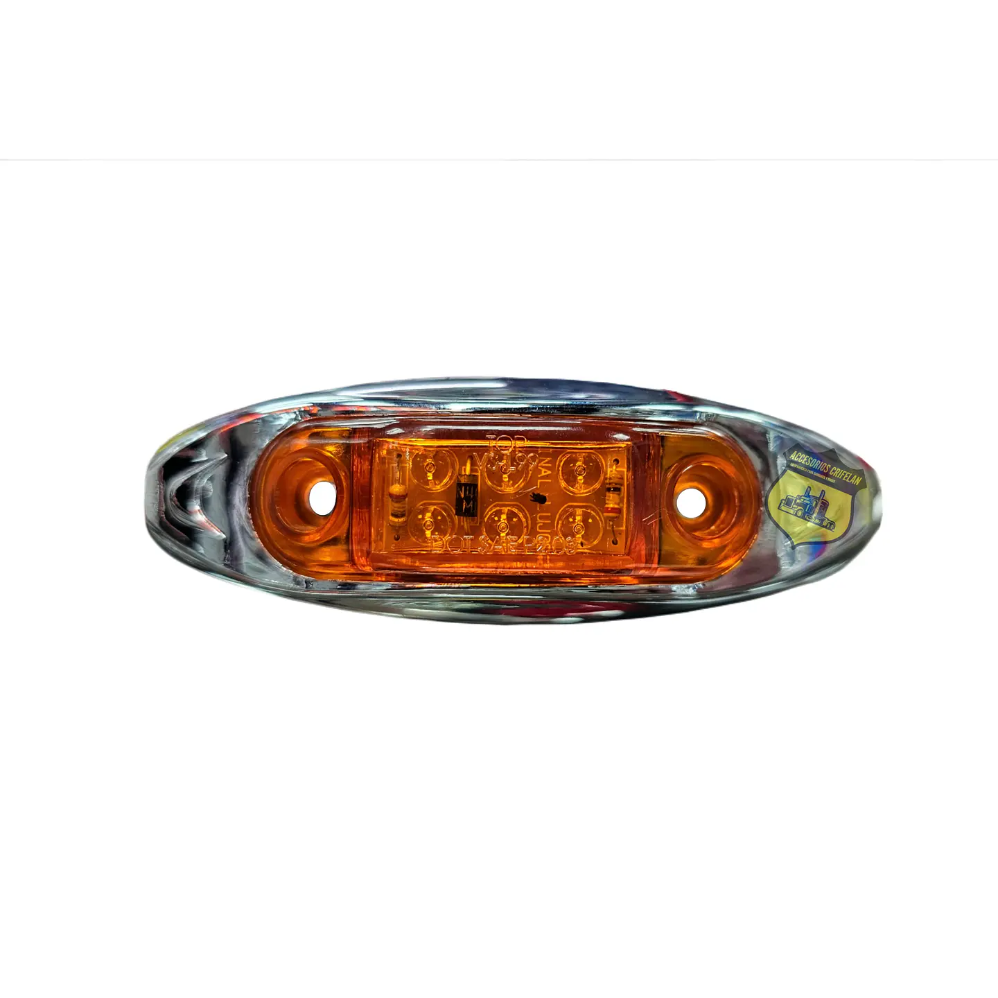 Foco Lateral 6 Led Ámbar 12v/24v, COD.1001PA 1