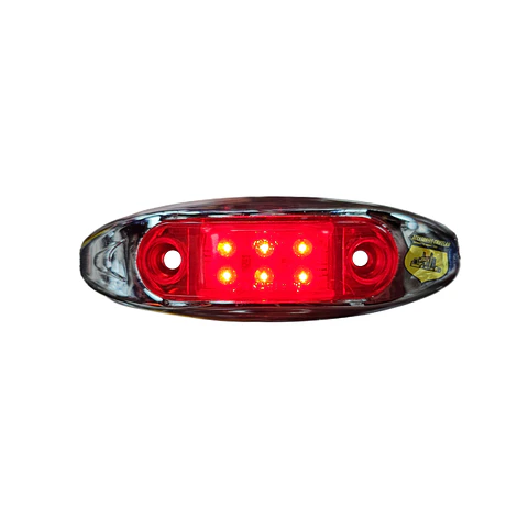 Foco Lateral 6 Led Rojo 12v/24v, COD.1001PR