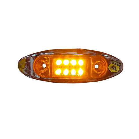 Foco Lateral 8 Led Ámbar 12v/24v, COD.1001A