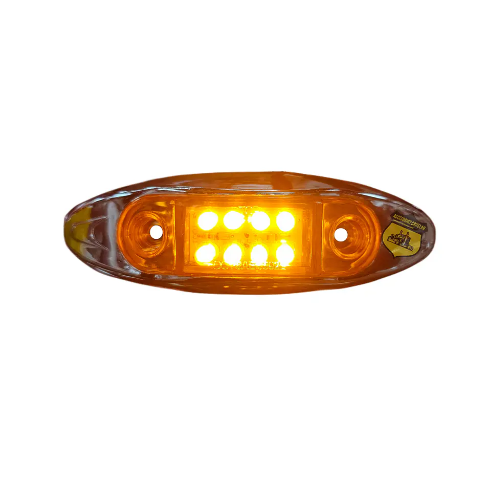 Foco Lateral 8 Led Ámbar 12v/24v, COD.1001A 2