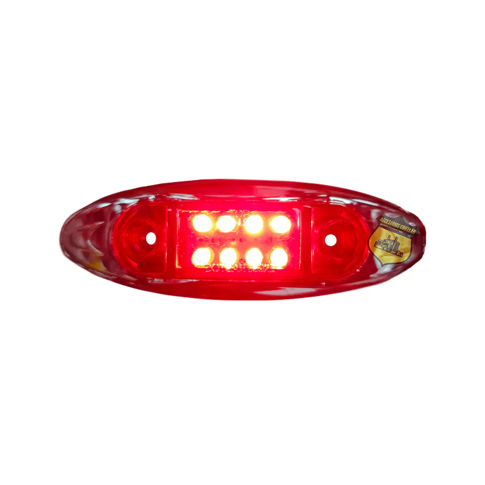 Foco Lateral 8 Led Ámbar 12v/24v, COD.1001R 2