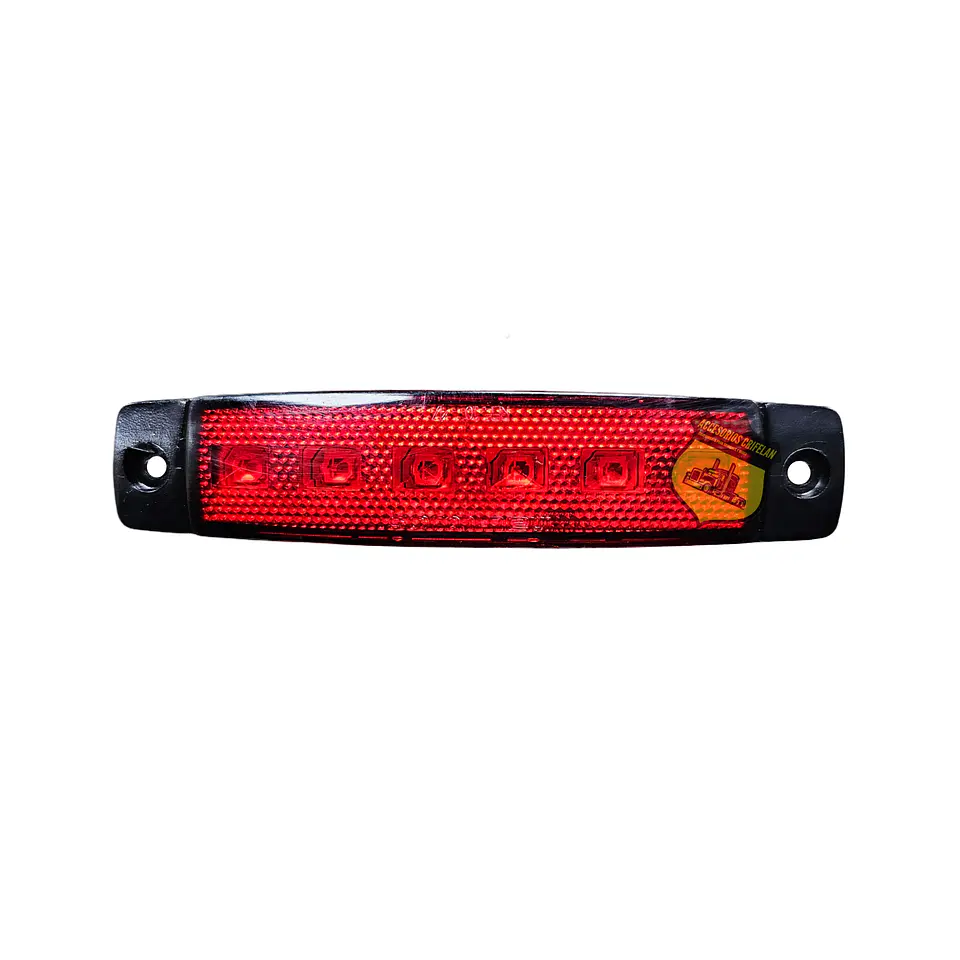 Foco Lateral 6 Led Rojo 12v/24v, COD.1047R 1