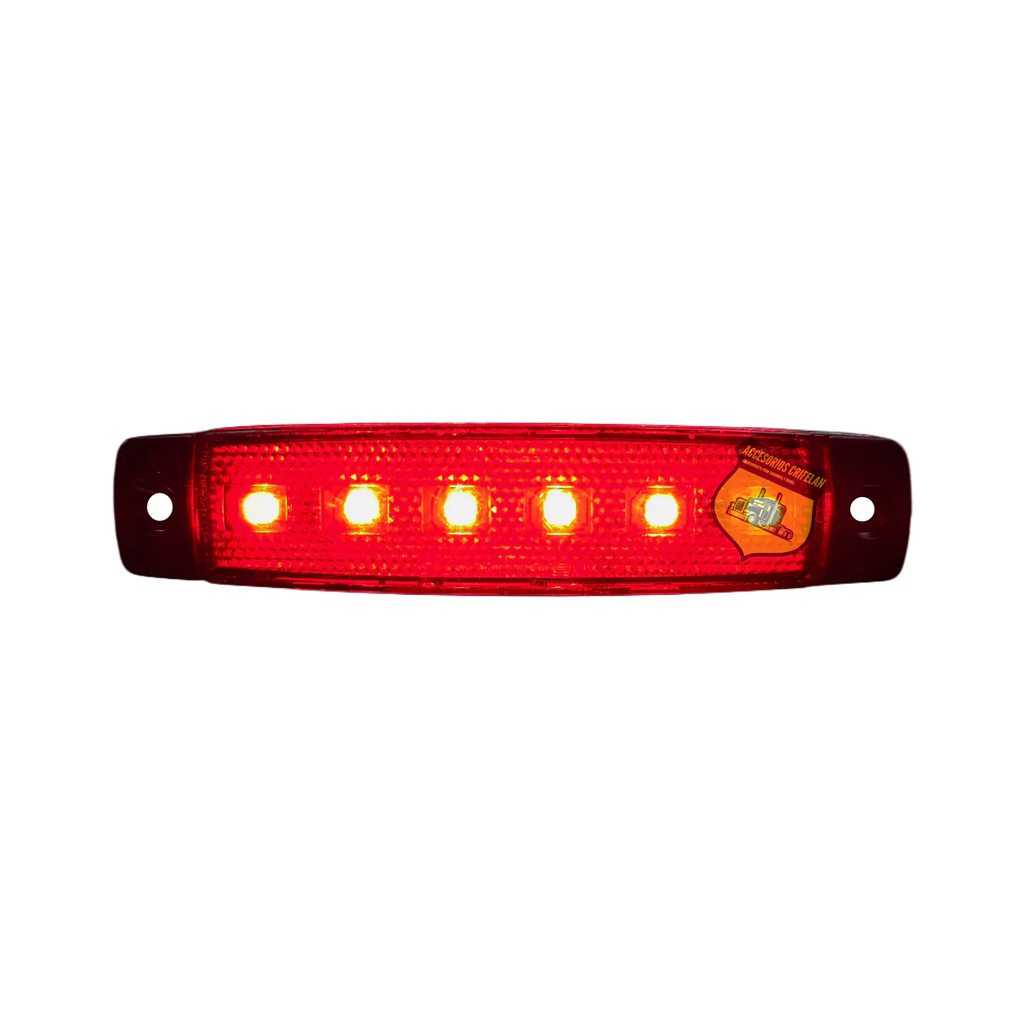 Foco Lateral 6 Led Rojo 12v/24v, COD.1047R 2